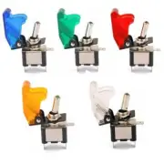 ASW 07D LED Lighted Toggle Switch with Protective Cover 12V24V 20A for Cars