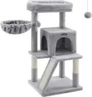 Cat Tree, Small Cat Tower with Widened Perch for Large Cats Indoor, Kittens, 96c