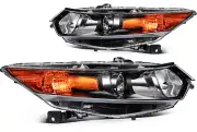 Fits Acura TSX 2009-2014 Headlight Assembly Left&Right Black Housing