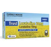 Trust Loratadine 10mg Antihistamine 50 Tablets - Claratyne Gerenic