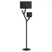 Eglo Balnario 2 Light Black Steel Floor Lamp