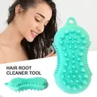 Scalp Massage Tool Dry Hair Massager Silicone Shower Scrubber Shampoo Brush Set