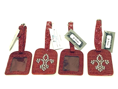 New 4 Pack * Red Je Veux Luggage-Baggage-Suitcase-Gym Bag Tags