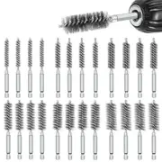 24PCS Wire Bore Brushes Set for Drill, with 1/4 Inch Hex Shank for Tubes2213