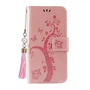 Luxury Embossed Cat And Tree PU Leather Wallet Flip Case For iPhone12/12 Pro Cover