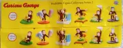 Curious George Series' ( 2 ) Set Of 6 Buildable Figures.Ini Tomy Gacha Usa