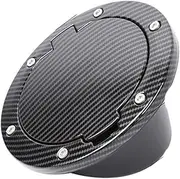 Car Tank Cover Compatible For Jeep JK Wrangler 2007 2008 2009 2010 2011 2012 2013 2014 2015 2016 2017 Exterior Fuel Tank Accessories(Carbon fiber grain)