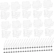 [Generic] 1 Set Reliable Candle Cup Reusable Plastic Candle Containers for DIY Tea Light Making with Wicks for Holidays Parties and Home Decor