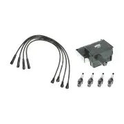 NGK Spark Plugs Coil + Bosch Leads Kit for Honda Accord CB7 Aerodeck F22A9 2.2L