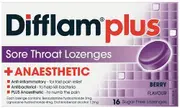 Difflam Plus Sore Throat Berry 16 Lozenges