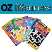 A5 Crossword Puzzle 4x Book Adults Kids Mind Activity Travel (140 Puzzles/Book)