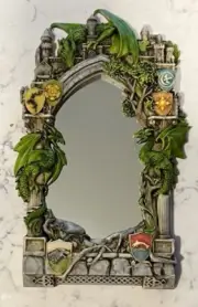 Game Thrones style Wall Mirror Dragon Castle House Family Crests Handmade USA