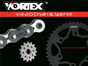 2016-2021 MT-10 /17 FZ-10 Vortex Chain & Sprocket Kit CK6455 520 Black RX3 15/43