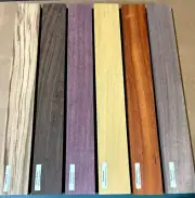 WALNUT, PADAUK, YELLOWHEART, PURPLEHEART, WENGE, ZEBRAWOOD 16" X 2" X 3/4"