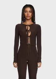 [Daisy Street] Slinky Tie Front Shirt