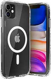 iPhone 11 Case | Compatible with Magsafe| Strong Magnets, Shockproof and Scratch-Resistant Design | Clear Case by BLUE RHINO