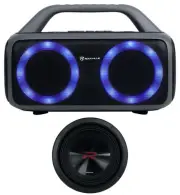 Alpine R2-W8D2 8” R-Series 350W RMS Subwoofer Car Sub R2W8D2+Bluetooth Speaker