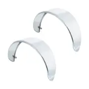 7" Jeffrey Allen Style Stainless Steel Outside Mount HeadLight Lamp Visors Pair (for: Honda Civic)