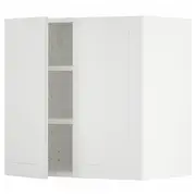 METOD wall cabinet with shelves/2 doors, white/Stensund white, 60x37x60 cm
