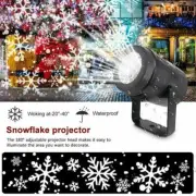 Snowfall Snowflake LED Projector Large Light Rotating Indoor Outdoor Xmas Decor