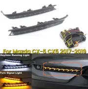 For Mazda CX-5 CX5 2017-2019 LED DRL Daytime Running Light Fog Day Lamp W/ Turn (for: Mazda)