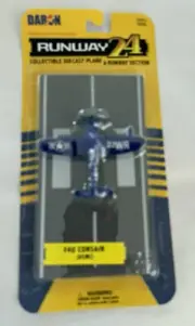 Daron Runway24 Diecast Metal Toy with Runway - F4U Corsair USMC airplane