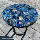 Wild Geode Agate Coffee Table Top, Agate Stone Center Table Top, Home Deco