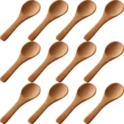 50 Pieces Small Wooden Spoons Mini Nature Spoons Wood Honey Teaspoon Cooking Condiments Spoons For