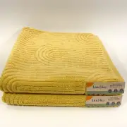 Kind.lier 2 Bath Towels Yellow 30" x 58" 100% Cotton New