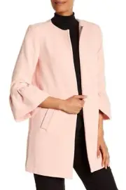 Catherine Malandrino 161252 Women's Open front Ruffle Sleeve Jacket Blush Sz. 8