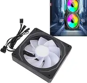 RGB CPU Fan, 120mm 3 Pin ARGB Case Fan PWM Control, 800 to 1800RPM Cooling PWM PC Fan for Computer Chassis & CPU Radiator (Reverse Blades)
