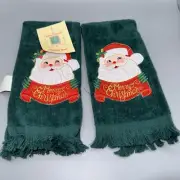 Vintage Christmas Holiday Embroidered Hand Towels RETIRED Kmart
