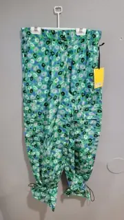 Women's Utility Jazz Dot Green Cargo Pants - DVF M