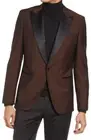 Hugo Boss Mens Blazer Size 38 Short Satin Trim Wool Mohair Tuxedo Suit Jacket