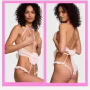 Victoria’s Secret Crotchless Open Front & Back Rose Detail Playsuit size XXL