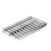 12Pack Magnetic Tamper Security Drill Bit Torx Screwdriver Flat Head 1/4" Hex b