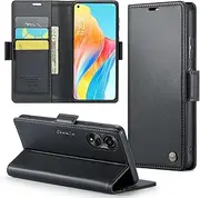 [Phernykas] for OPPO A78 4G Wallet Case with RFID Blocking, Card Holder Magnetic Closure Shockproof Kickstand Protective PU Leather Case for OPPO A78 4G Flip Case Wallet - Black