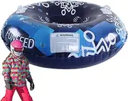 Inflatable Snow Tube | 80cm Heavy Duty Snow Tube Outdoor Snow Toys | Tear-Resistant Sledding Tube Winter Toys for Children Adults