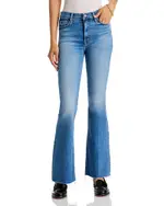 Mother The Weekender High Rise Fray Jeans in Ride Hard Live Louder