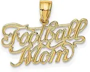 [JewelryWeb] 21.7mm Gold Football Mom Charm