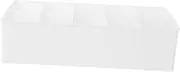 Office Desk Storage Box Cable Storage Organizer Desk Organizer Clear Plastic Tray Pp White