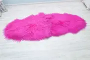 Natural Sheepskin Carpet Real Wool Pink Blanket Housewarming Gift Throw Fur Rug