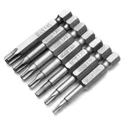 7Pcs 50Mm 1/4 Inch Magnetic Pentacle Head Screwdriver Bits