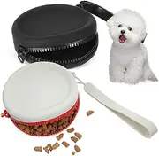 FONDOTIN 2pcs Silicone Dog Treat Pouch with Integrated Handle Portable Travel Storage Bag for Pet Snacks Lightweight Flexible Design for Dog Walking and Training Essentials