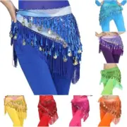 Sequin Skirt Glitter Belly DanceHipSkirt Tassel ChainCoins Scarf RaveSkirt Wrap