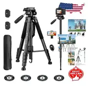 Compact 72" Camera Tripod - Lightweight & Durable with Fast Setup for Go-Getters