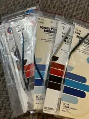Vintage Boye Diana circular knitting needle Lot of 7 Various Sizes NOS