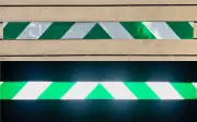 White & Green Reflective Chevron Panel Oralite V98 Orafol Custom Decal Tape Safe