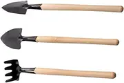 Totority 1Set Mini Gardening Tools with Wooden Handles Mini Garden Tools for Planting Flowers Vegetables Safe Lightweight Design for Little Hands
