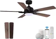 Hoenofly 52” Smart Ceiling Fans with Lights and Remote,Quiet DC Motor,Outdoor